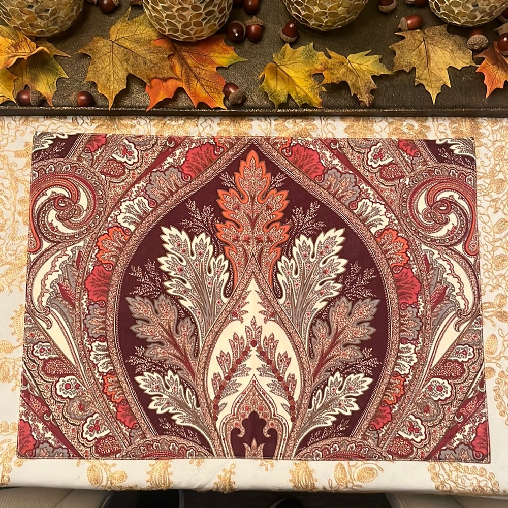 Pottery Barn, Anton Placemat, Red